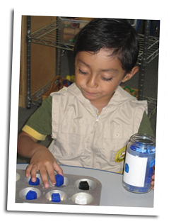 boy playing with shapes