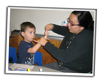 teacher and child