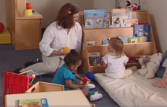 toddler explores books