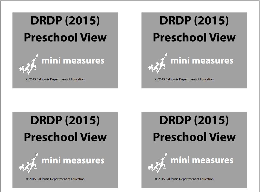 Mini Measures Preschool